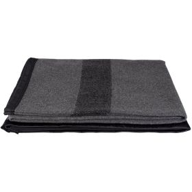 German Army Style Blanket – Grey with Black Stripes