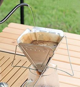 Foldable Coffee Drip Holder – Stainless Steel Filter Cup
