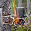 Outdoor Camping Pot Rack Square 304 Stainless Steel Barbecue Mesh