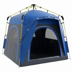 4 Person Pop Up Camping Tent – Automatic Hydraulic Quick Setup Family Tent with Carry Bag