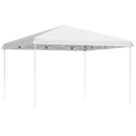 13' x 13' Pop-Up Canopy Tent – White Instant Shelter with Adjustable Height & Carry Bag