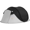 Pop-Up Tent with Porch – 2–3 Person Camping Tent, 3000mm Waterproof (Black)