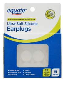 Equate Ultra-Soft Silicone Ear Plugs, 6 Pair