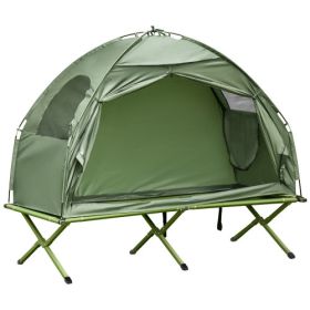Camping Tent Cot – Single Person Folding Cot Tent Combo with Carry Bag