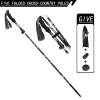5-Section Collapsible Trekking Poles – Lightweight Foldable Hiking Walking Sticks