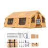 Inflatable Camping Tent – 8–12 Person 4-Season Glamping Tent with Skylights, Canopy & Stove Jack