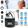 Portable Camping Shower Kit – USB Rechargeable with 6000mAh Pump & 5.3 Gallon Bucket