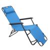 Folding Chaise Lounge Chair – 2-in-1 Portable Outdoor Recliner with Pillow