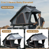 Rooftop Tent Hard-shell with USB Outlet, Luggage Racks & Full LED Strip – 3-in-1 Elevated Roof Tent