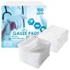 White Cotton Gauze Pads Non Sterile - 100 Pack, 2 x 2 Inches