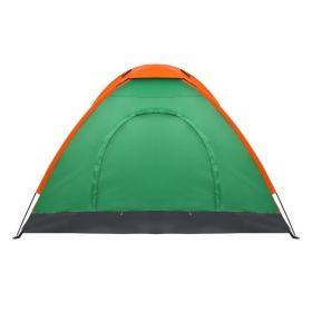 2-Person Waterproof Camping Dome Tent - Orange & Green