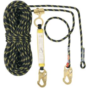 VEVOR Vertical Lifeline 150ft (45.7m) Outdoor Climbing Rope – Black & Yellow