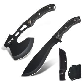 Knife and Hatchet Axe Combo Set with Sheath