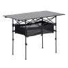 Folding Portable Camping Table – Aluminum Roll-Up Picnic Table with Storage Bag