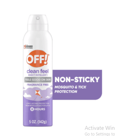 OFF! Clean Feel 20% Picaridin Insect Repellent I Aerosol, Fragrance Free, 5 oz