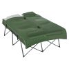 Outsunny 2-Person Folding Camping Cot with Sleeping Bag, Air Mattress, Pillows & Carry Bag