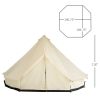 Outsunny 16.5' Large Family Teepee Tent – 10 Person Waterproof 4-Season Bell Tent