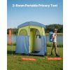 2-Room Camping Shower Tent – Portable Privacy Shelter with Shower Bag