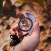 GOXAWEE Outdoor Backpacking Transparent Plastic Compass