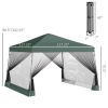 Slant Leg Pop Up Canopy with Mesh Screen – Green Beach & Outdoor Canopy