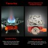 Mini Windproof Foldable Square Gas Stove for Camping & Hiking