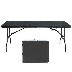 6ft Folding Table, Portable Plastic Table