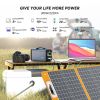 300W Solar Generator - Portable Power Station with 60W 18V Portable Solar Panel