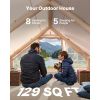 Inflatable Camping Tent – 5–8 Person Blow Up Glamping Tent with Stove Jack