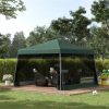 Slant Leg Pop Up Canopy with Mesh Screen – Green Beach & Outdoor Canopy
