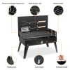 16.7x10x17.7in Portable Charcoal Grill Foldable BBQ Suitcase Grill Shelf