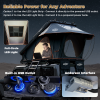 Rooftop Tent Hard-shell with USB Outlet, Luggage Racks & Full LED Strip – 3-in-1 Elevated Roof Tent