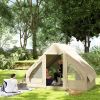 Outsunny Inflatable Camping Tent with Hand Pump – 4 Season Waterproof & Windproof Cabin Tent