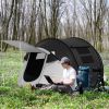Pop-Up Tent with Porch – 2–3 Person Camping Tent, 3000mm Waterproof (Black)