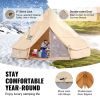 VEVOR 10–12 Person Canvas Glamping Bell Tent – Breathable Waterproof Yurt Tent with Stove Jack and Detachable Side Wall VEVOR 10–12 Person Canvas Glamping Bell Tent – Breathable Waterproof Yurt Tent with Stove Jack and Detachable Side Wall