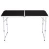 4 Ft Portable Multipurpose Folding Table – Adjustable Height (Black)