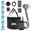 Portable Camping Shower Kit – USB Rechargeable with 6000mAh Pump & 5.3 Gallon Bucket