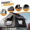 Portable Amphibious Inflatable Roof Top Tent – Foldable Floating Camping Tent with Ladder (Black)