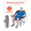 Oversized Camping Chair – Heavy-Duty 450 lb Support Folding Chair with Cup & Wine Holders