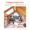 Inflatable Camping Tent – 5–8 Person Luxury Glamping Tent with Skylights & Canopy