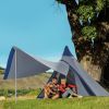 Outsunny Teepee Camping Tent with Porch – Easy Set-Up 2–3 Person Outdoor Tent