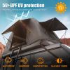 Portable Amphibious Inflatable Roof Top Tent – Foldable Floating Camping Tent with Ladder (Black)