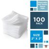 White Cotton Gauze Pads Non Sterile - 100 Pack, 2 x 2 Inches