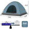 3–4 Person Camping Dome Tent – Blue