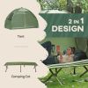 Camping Tent Cot – Single Person Folding Cot Tent Combo with Carry Bag
