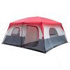 14 Person Family Cabin Tent – Extra Large 2-Room Camping Tent (Red & White)
