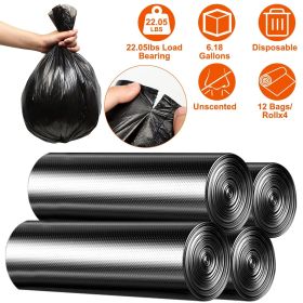 4 Rolls Black Garbage Bags – 6.18 Gallons