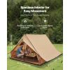 Camping Hot Tent – 2 Person 4-Season Cabin Tent with Stove Jack & Fireproof Ground Mat