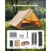Camping Hot Tent – 2 Person 4-Season Cabin Tent with Stove Jack & Fireproof Ground Mat