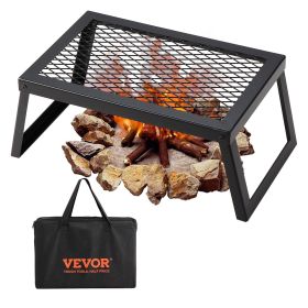 VEVOR Folding Campfire Grill, Heavy Duty Steel Mesh Grate, 18"