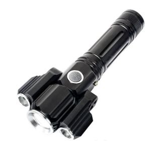 3-Head Multifunction Flashlight – Telescopic, Rotating & Halo Lighting Modes